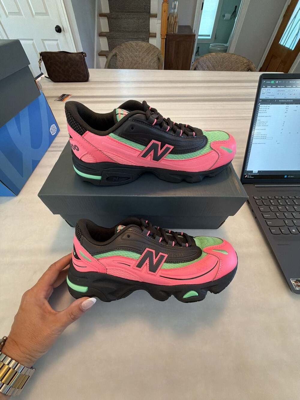 New Balance 1000 Pink Black Kids Sneakers GC1000DM